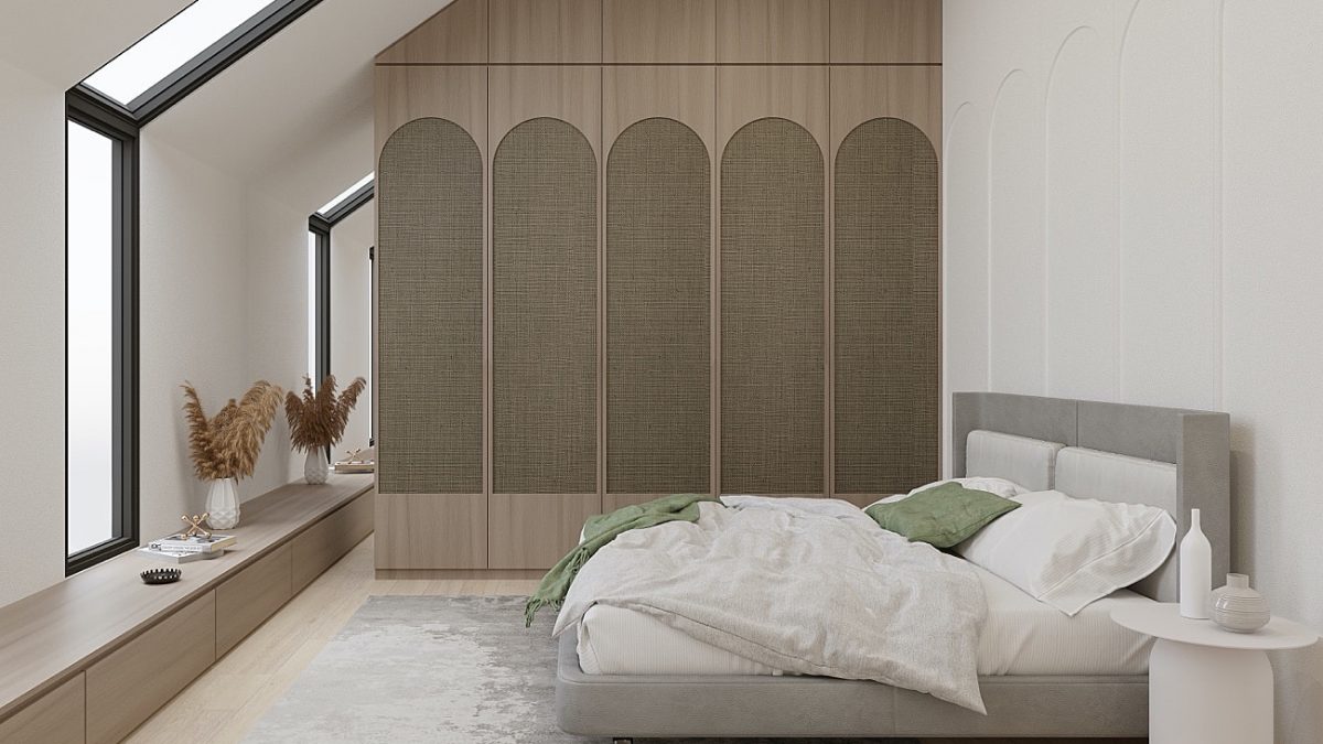 Wardrobe design in room store