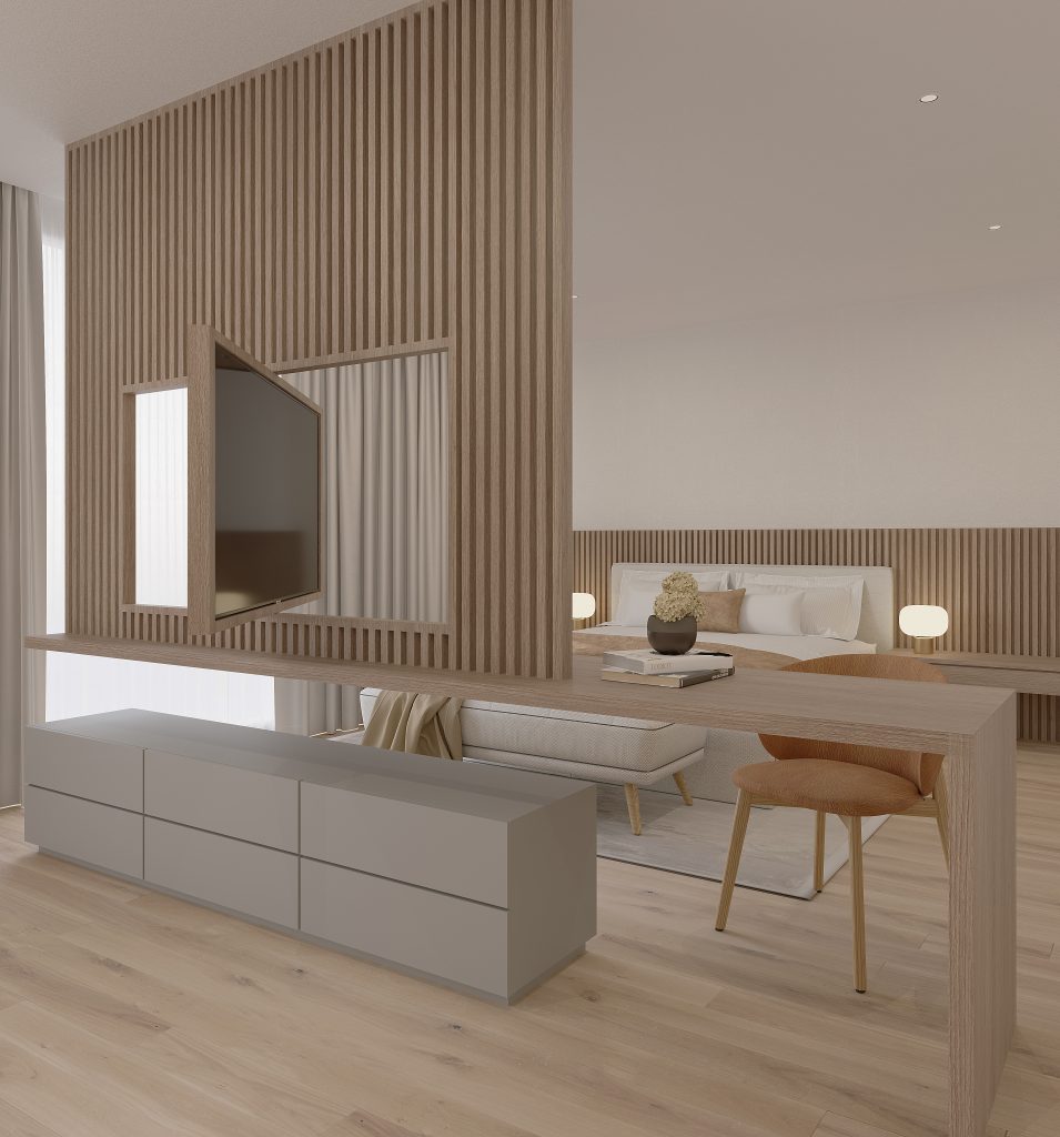 PQ6817ZL (Wood Fluted Panels) PA94FP (Grey Cabinet)