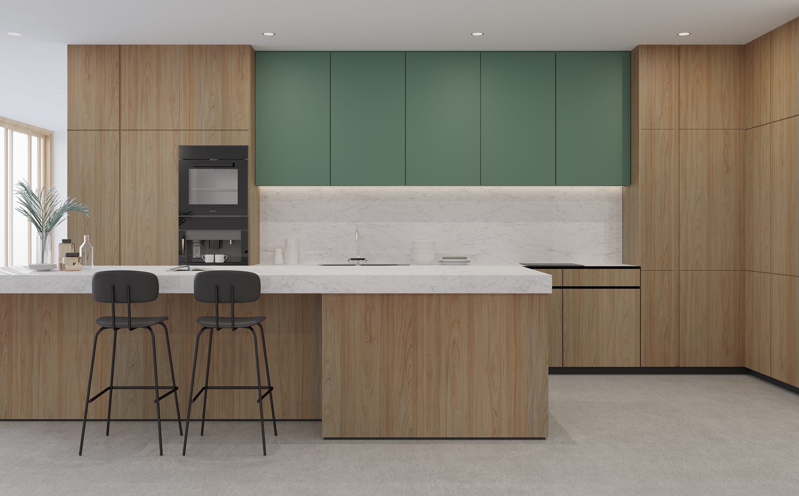 Sage Green Laminates kitchen 2